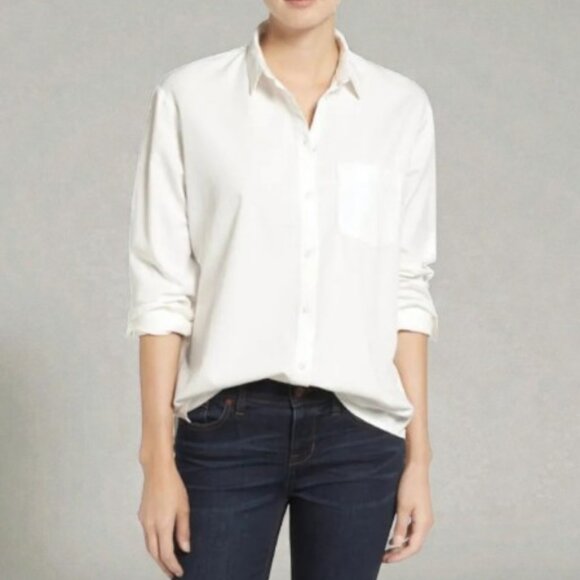 Ann Taylor cotton button-up shirt women's size S - Picture 1 of 4